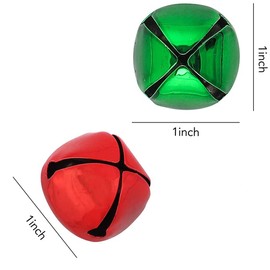 100 Pieces Jingle Bells,TopE 25mm Metal Jingle Bells for DIY Crafts,Christmas,Party,Weeding Deco (Colorful, 25mm)