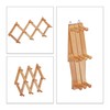 Relaxdays Wooden Wall Coat Rack, Extendable Coat Rack, 10 Coat
