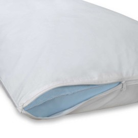 Pillow Protector Zipperd Queen 20x30 - White - Pack of 12