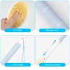 TheSiliconValley 2-in-1 Telescopic Long Handle Shower Brush Back Exfoliating Scrubber