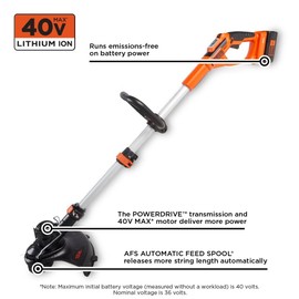 BLACK+DECKER 40V MAX String Trimmer, 13-Inch, Tool Only (LST136B)
