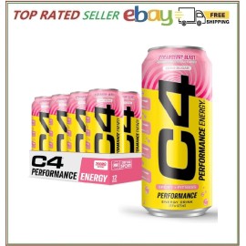 Cellucor C4 Performance Energy Drink STARBURST Strawberry Sugar Free Pre Workout