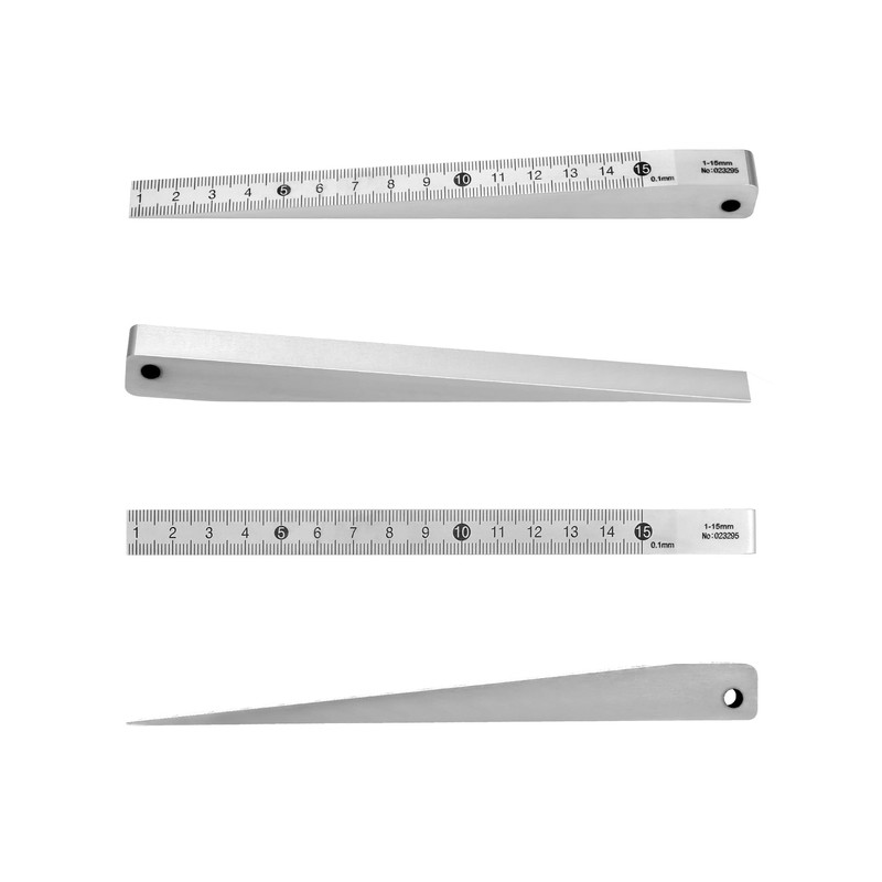 QWORK Taper Gauge Gap Gage Welding Wedge Feeler Gauge Gap