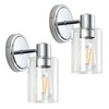 ALAISLYC 2 Light Bathroom Wall Sconce Light Fixtures with Clear