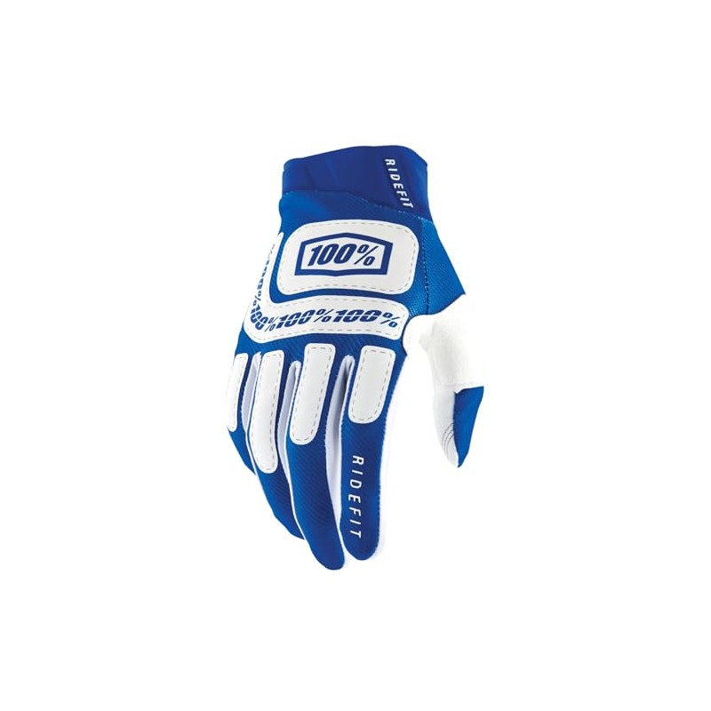 100% Unisex Ridefit Bonita Gloves Blue White XL HU-GLO-2051