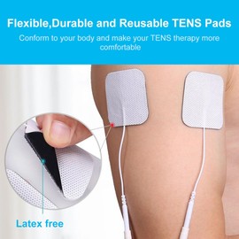 EXCEART Almohadillas de Electrodos de Unidad de Decenas de 40 Piezas de Repuesto de Almohadillas de Decenas Reutilizables para El Hogar Del Salón de Oficina