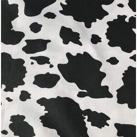 100% Cotton Fabric Sold by The Yard 1 Yard = 36 in. Length (Cow Print Black White)