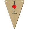 5 x 140mm 'I Love Tennis' Wooden Bunting Flags (BN00070620)