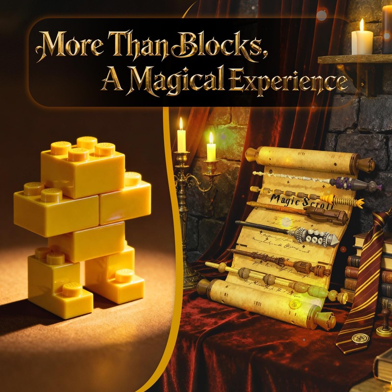 Sosuy Magic Scroll Wand Building Blocks Set — Wizard Scroll