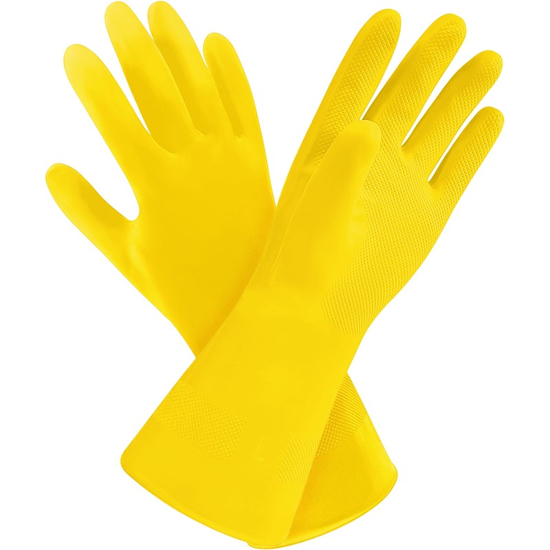 SteadMax 3/6 Pairs Cleaning Gloves, Reusable Natural Rubber Dish Gloves,