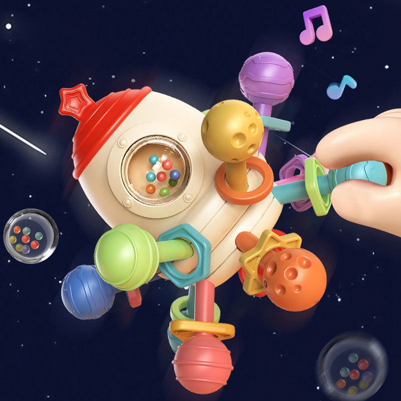 Newborn Teething Ball Toy Soothing Gum Chewable Sensory Grasping Activities