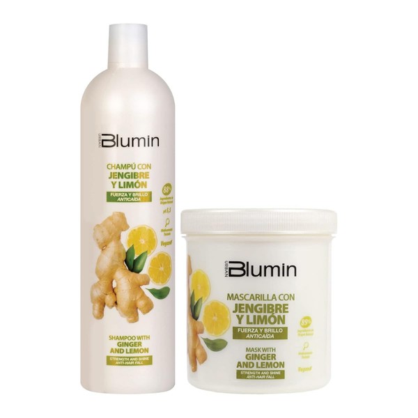 Blumin Kit Shampoo (1000ml) & Mask (700ml) Ginger and Lemon
