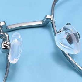 Eyeglass Air Cushion Nose Pads，5 Pairs Heart Shape Screw-in Nosepads，Soft Silicone Eyewear Nose Piece for Glasses Eyeglasses