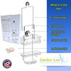 Gecko-Loc SHS-015EXT Extra Long Adjustable Hanging Shower Caddy, Over-the-Showerhead Organizer