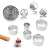 11 Pcs Premium Stainless Steel Round Cookie Cutters Set,Multi-Sized Circle