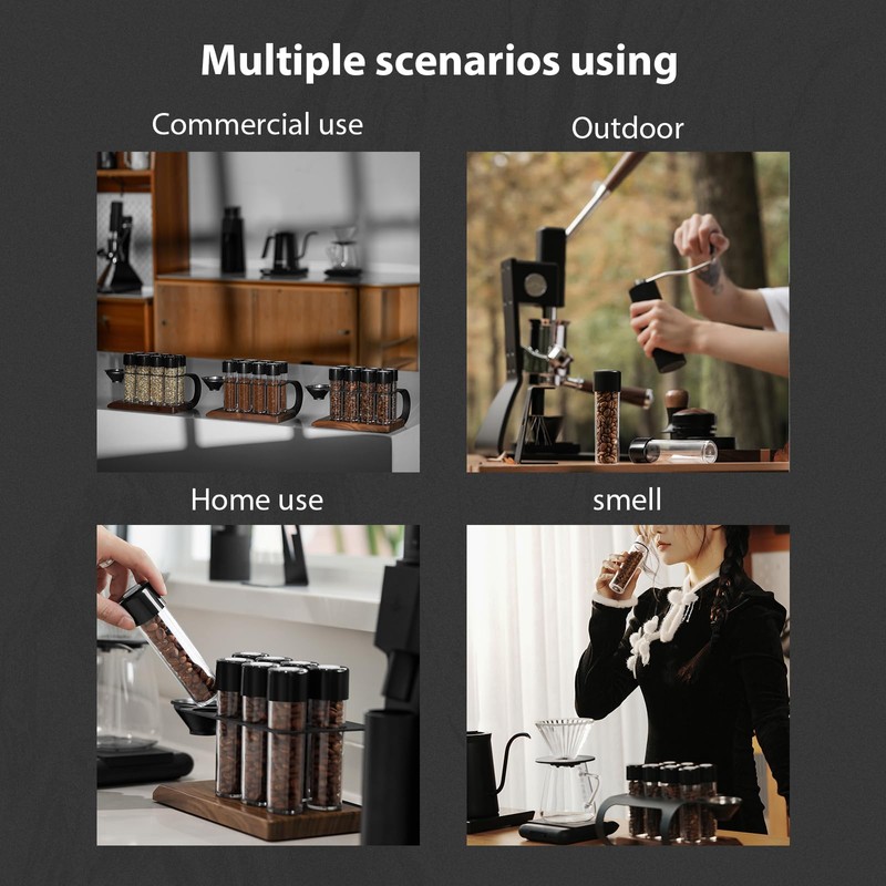 MHW-3BOMBER Single Dose Coffee Bean Storage Tubes, 8 pcs, Coffee