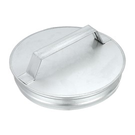 PATIKIL 8 Inch Metal Tee Cap with Handle, Galvanized Steel Duct End Cap Dry Vent Cover Ducting Sealing Tee Plug for HVAC Systems Indoor and Outdoor Use