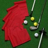 KINGTOP Golf Flag 8x6 Inch - Plain Red, 420D Nylon,