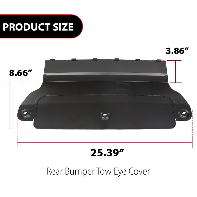 G-PLUS Rear Hitch Receiver Cover Tow Eye Bumper Compatible with