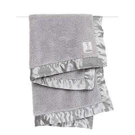 Little Giraffe Chenille Stroller Baby Blanket, silver, 29" x 35"