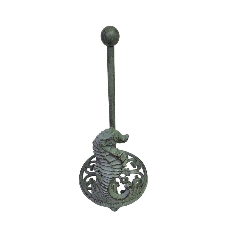 De Leon Collections Cast Iron Seafoam Green Sea Horse Coastal