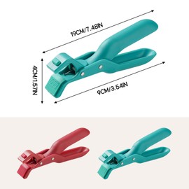 Ellxen 2pcs Multi Purpose Anti Scald Bowl Holder Clip,Anti Scalding Hot Plate Tongs Bowl Clips,Scalding Hot Plate Tongs Bowl Plate Clips Kitchen Tool for Bowl, Pan, Plates(red+Green)