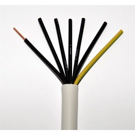 Waskönig + Walter, Prysmian Sheathed Cable 7 x 1.5 mm² RE, Grey, 7 x 1.5 mm², Wet Room Cable, Lots of Lengths