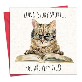 Twizler Lustige Katze Geburtstagskarte – You're Old – Humor Katze Happy Birthday Karte für Frauen oder Männer – Sie Ihn – Weiblich Mann – Mama Papa – Freund