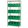 Akro-Mils 30265 AkroBins Plastic Storage Bins, Space-Saving Stackable Bins for