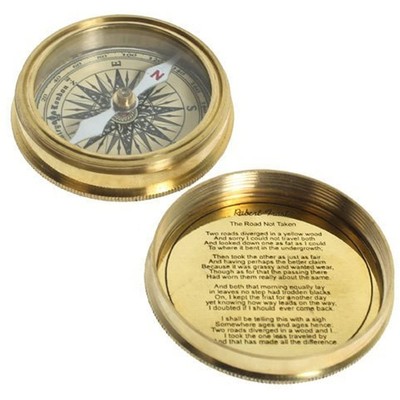RedSkyTrader Brass Survey Compass Available in 2" Size Poem