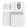 YIDUHAO Pocket Napkins,Disposble Cloth Like Napkins,Built-in Flatware Pocket,Decorative Wedding Napkins