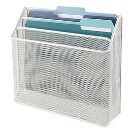 Office Depot® Brand Mesh 3-Tier Desk Organizer, 11-1/2"H x 12-5/8"W x 3-1/2"D, White