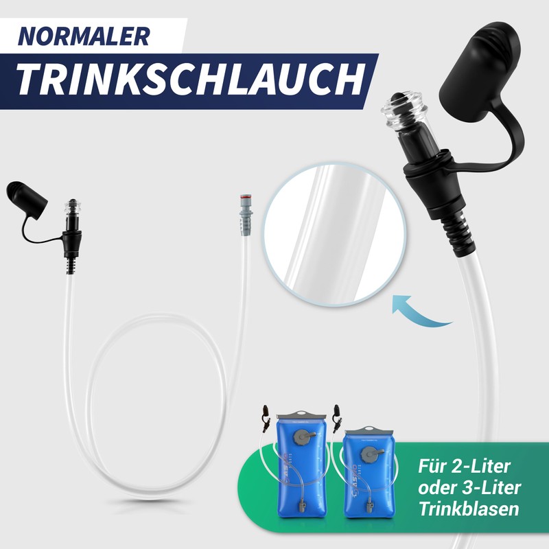 SASMO® Hydration Tube for Hydration Bladder, 100 cm Extra Length,