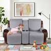 KinCam 100% Waterproof Recliner Loveseat Cover with Console, Non-Slip Reclining