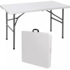 Segawe 4PCS 4ft Portable Rectangular Plastic Folding Table W/Handle for