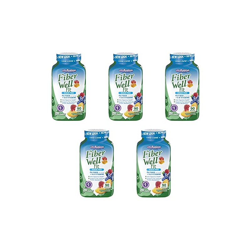 Fiber Well Fit Gummies, 5 Pack (90 Count)