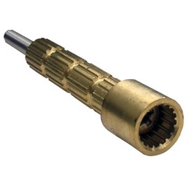 LASCO 03-1781 3-Inch Stream Way American Nibco Indiana Male by Female Stem Extension G Broach with 10-24 by 3-Inch Screw, Brass, 0.56L x 0.56W x 3H