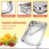 ROSSETTO Casserole Dish Stainless Steel Rectangular Large Baking Dish with