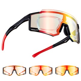 URBZUE Photochromic Cycling Glasses Men Women Photochromic Road Bike Sports Glasses TR90 Frame Running Glasses Sunglasses UV 400 Protection Sunglasses Quick Glasses Rave for Bike, MTB, Fishing and