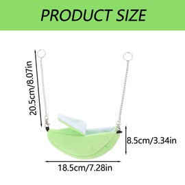 ANZONGYI Banana Hamster Bed House Hamster Hanging Swing Bed Warm House Cage Nests Small Animals Accessories for Sugar Glider Hamster Squirrel Chinchilla Hedgehog Rat Small Bird Pet (Banana green)