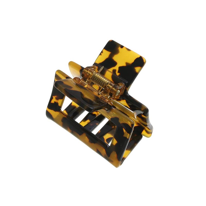 VingTAINE H7348-BR- Tortoise Shell Style Square Hair Claw Hair Clip,