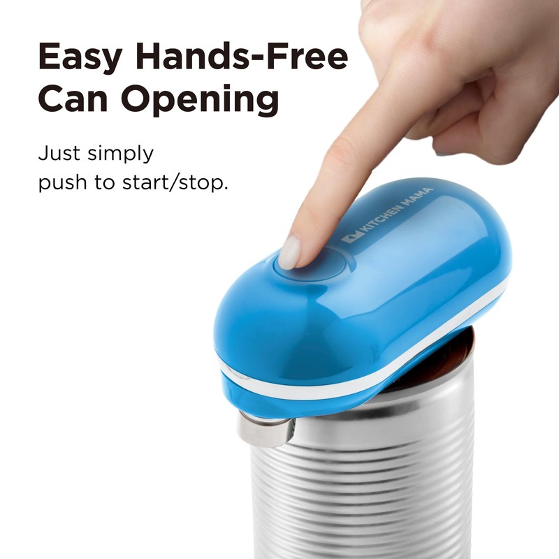 Kitchen Mama Mini Electric Can Opener Smooth Edge: Opens Can