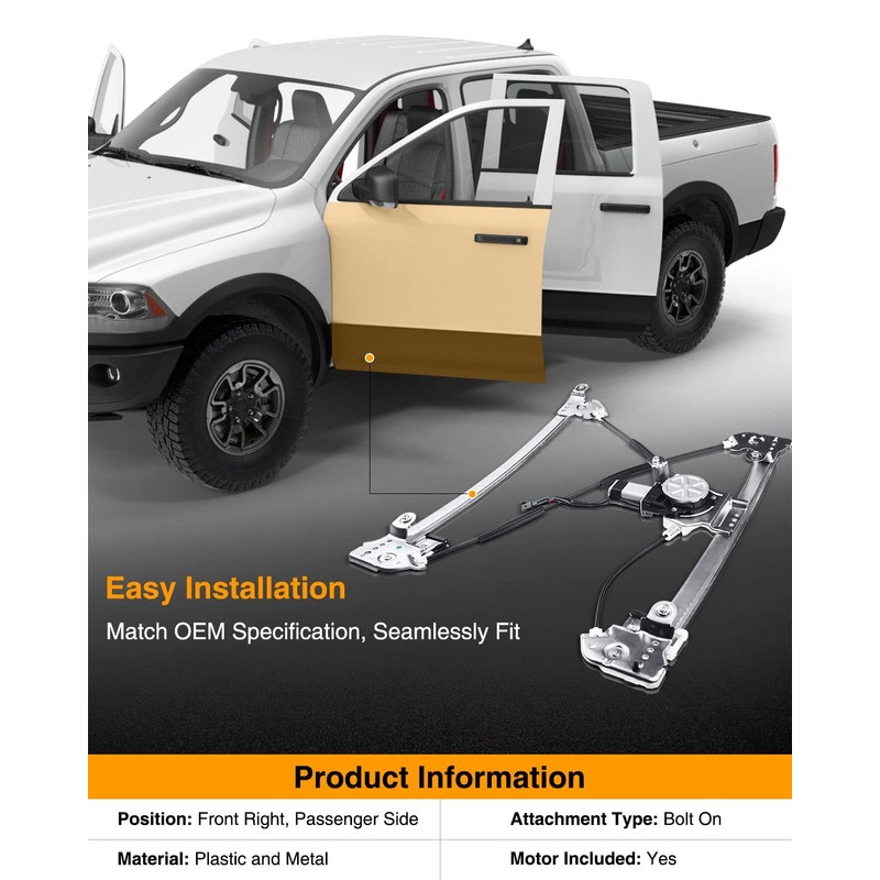 A-Premium Power Window Regulator and Motor Assembly Replacement for Ford