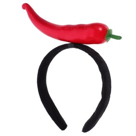 [JOINPAYA] Funny Headbands for Party Cartoon Vegetable Headdress Chili Pepper Headband Kids Headband Pepper Headband Cosplay Decoration Leek Headgear Red Pepper
