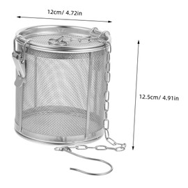 NOLITOY Seasoning Strainer Basket Stainless Steel Spice Filter for Tea Hot Pot Grilling Smoking Easy to Clean Versatile Cooking Tool for Flavor Separation