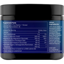 Vitalix Cortisol Cocktail–Premium Powder Drink Mix | Cortisol Supplements for Women & Men + Cortisol Detox | Ashwagandha KSM 66, Magnesium Glycinate, L Theanine | Raspberry Lemonade –30 Servings