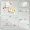 HOMEAILIE Dish Drying Rack, Two-Tier Dish Drying Rack with Utensil