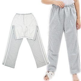 AUSTYLCO Tear Away Pants for Men Two Side Zippers Sweatpants for Basketball Knee/Leg Post-Surgery/Fracture