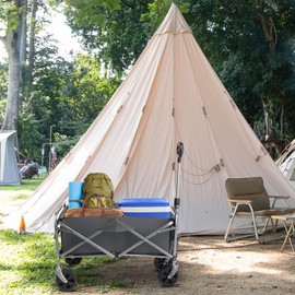 Heavy-Duty Folding Garden Cart with Wheels, 220lbs Capacity, 600D Oxford Fabric & Steel Frame, Compact Foldable Utility Wagon for Home, Yard, Groceries (Grey/Silver, 29x18x33in)