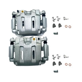 DOUQANG 2PCS Front Disc Brake Caliper Assembly Left and Right Fit For 2005 2006 2007 2008 2009 2010 2011 2012 Ford F-250 Super Duty, For 2005-2012 Ford F-350 Super Duty, Replaces 18-B5022 18-B5023